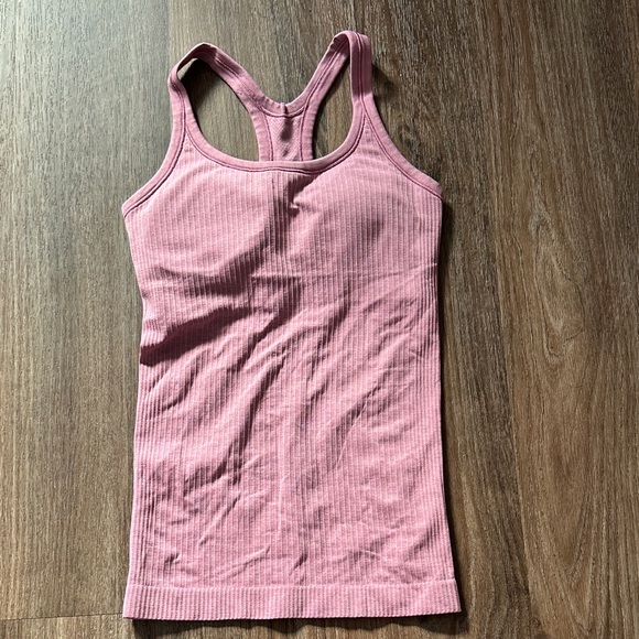 lululemon athletica Other - lululemon athletica Pink Ribbed Sports Bra Top